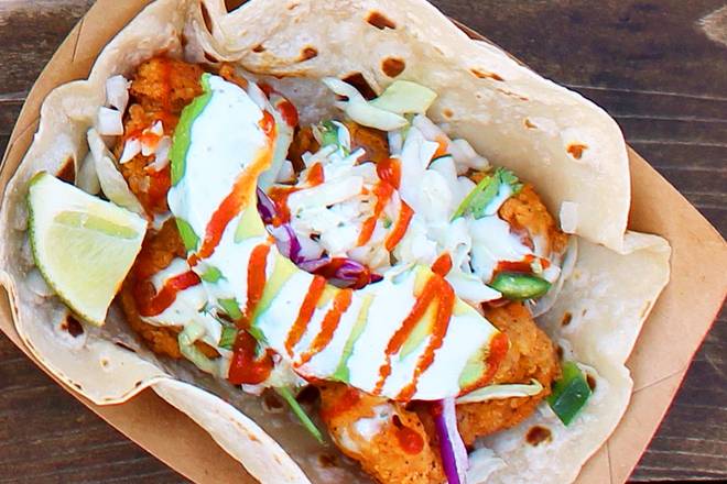 Order Dynamite Shrimp Taco food online from R Taco store, Minneapolis on bringmethat.com