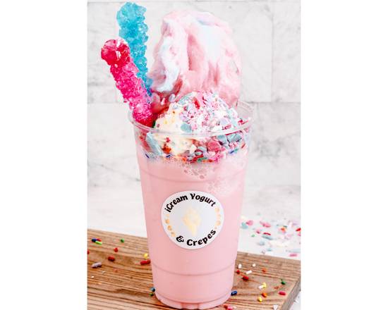 Order Cotton Candy Monster Shake food online from Icream Yogurt & Crepes store, Falls Church on bringmethat.com
