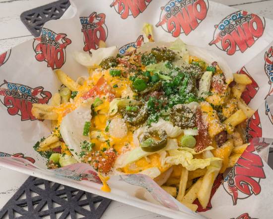Order OMG Loaded Fries food online from Omg Seafood To Go store, Houston on bringmethat.com