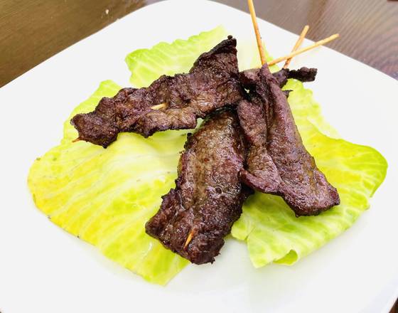 Order Beef on a Stick (3 pcs) food online from No.1 Wok store, Davie on bringmethat.com