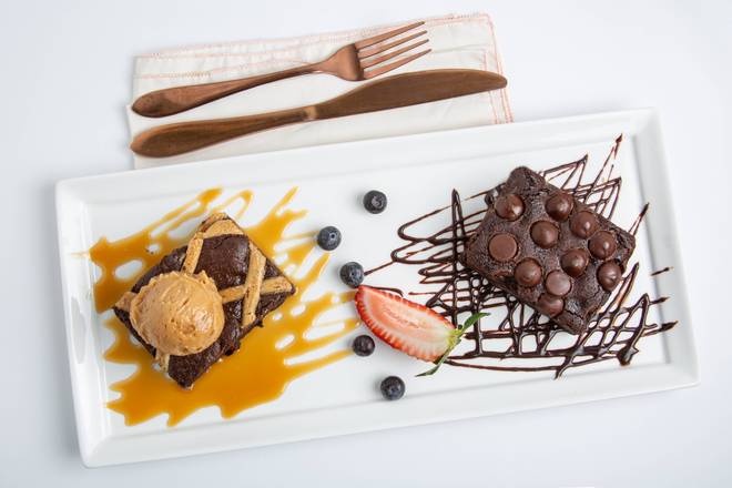 Order The Brownie Decadence (2 pcs) food online from The Angry Chicken store, San Diego on bringmethat.com