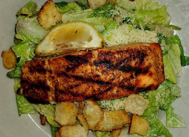 Order Salmon Caesar Salad food online from Harold Seltzer Steakhouse store, St. Petersburg on bringmethat.com