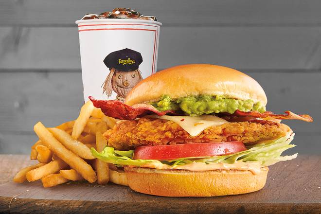 Order Loaded Classic Fried Chicken Sandwich Combo food online from Farmer Boys store, Riverside on bringmethat.com