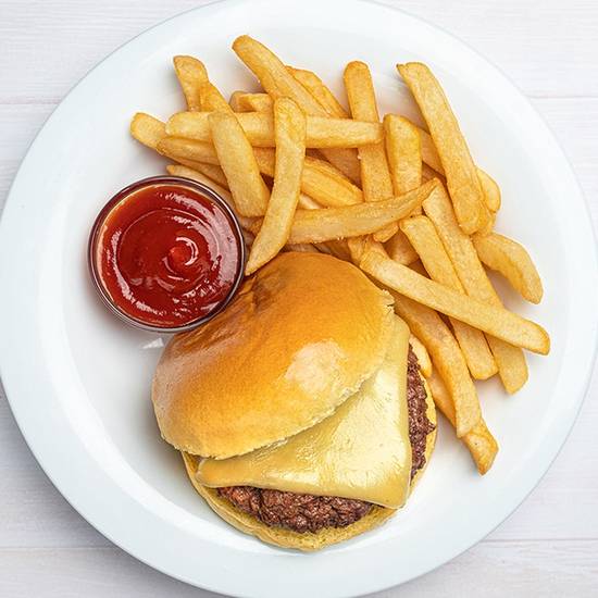 Order Junior Cheeseburger food online from Hurricane Grill & Wings - SW Pine Island Rd store, Cape Coral on bringmethat.com