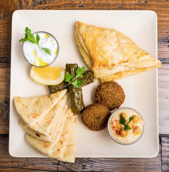 Order Mezze Plate food online from The Great Greek Mediterranean Grill store, Westminster on bringmethat.com