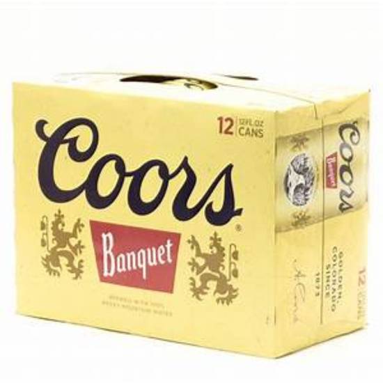 Order COORS BANQUET 12PK-12OZ CANS food online from Rocky Liquor store, Claremont on bringmethat.com