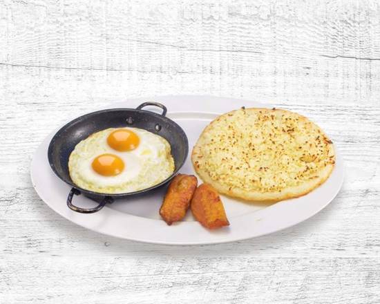 Order Arepa Con Queso Y Huevos en Cacerola food online from Noches De Colombia store, Fairview on bringmethat.com