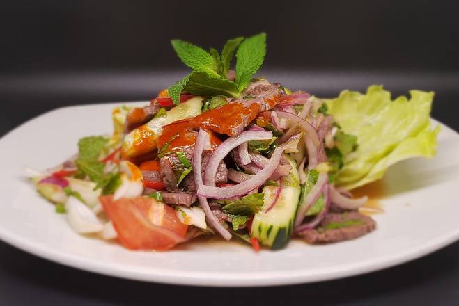 Order Spicy Beef Salad food online from Siam Rice store, Miami on bringmethat.com