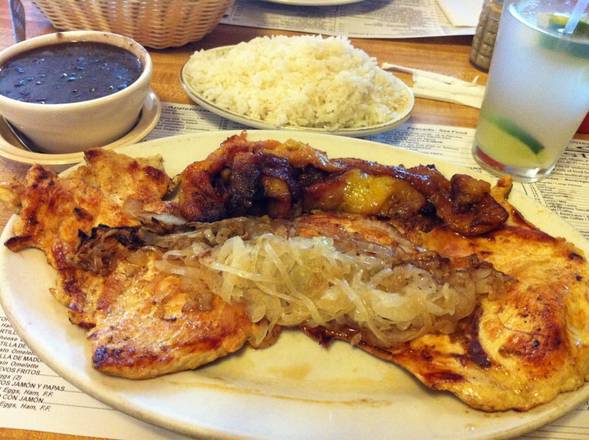 Order 27. Chicken Steak (Bistec De Pollo) food online from Rio Cristal Original /Restrnt store, Olympia Heights on bringmethat.com