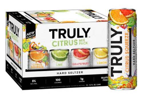Order Truly Citrus Mix, 12pk-12oz can seltzer (5.00% ABV) food online from Fresko Market store, Miami on bringmethat.com