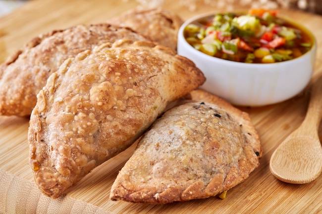 Order Tropical Vegan Empanada food online from Roots Juice Bar store, Miami on bringmethat.com