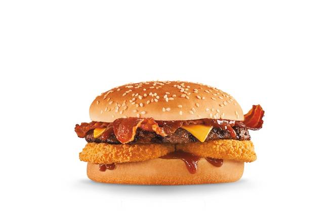 Order Western Bacon Cheeseburger®  food online from Hardee store, Chambersburg on bringmethat.com