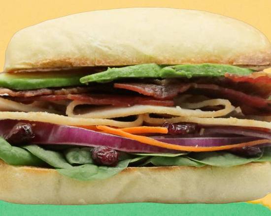 Order Turkey, Bacon & Avocado Ciabatta food online from USA Donuts store, Los Angeles on bringmethat.com