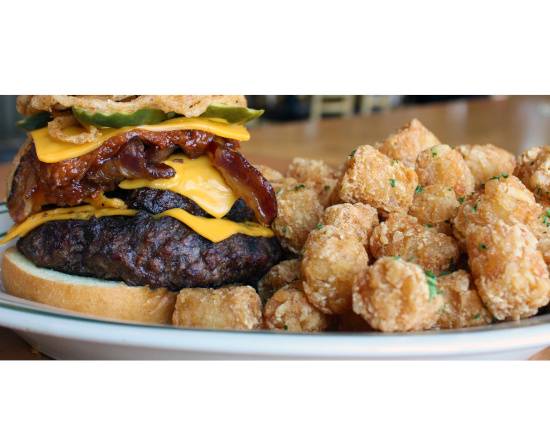 Order The Monster Burger food online from Mama On 39 store, Huntington Beach on bringmethat.com