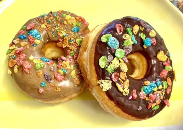 Order Fruity Pebbles Raised Donut food online from Donuts & Delites store, Van Nuys on bringmethat.com