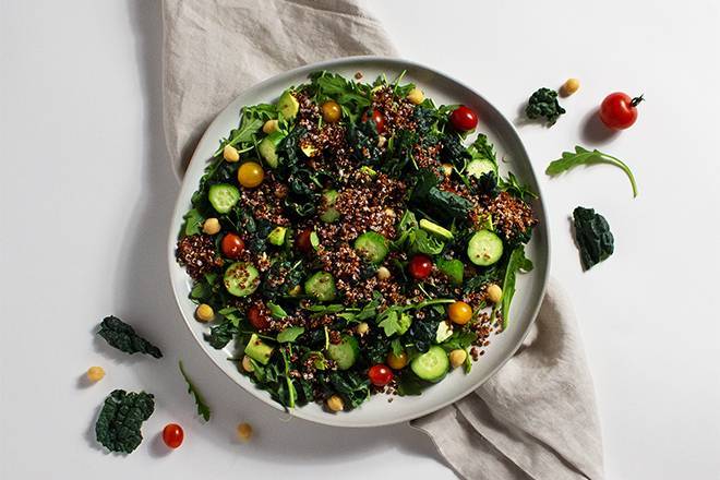 Order Quinoa Salad food online from Salads Here store, Emeryville on bringmethat.com