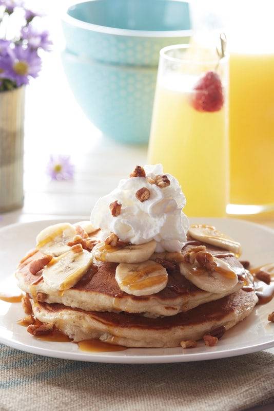Order Bourbon Street Pancakes - Vegetarian Option food online from Another Broken Egg store, Nashville on bringmethat.com