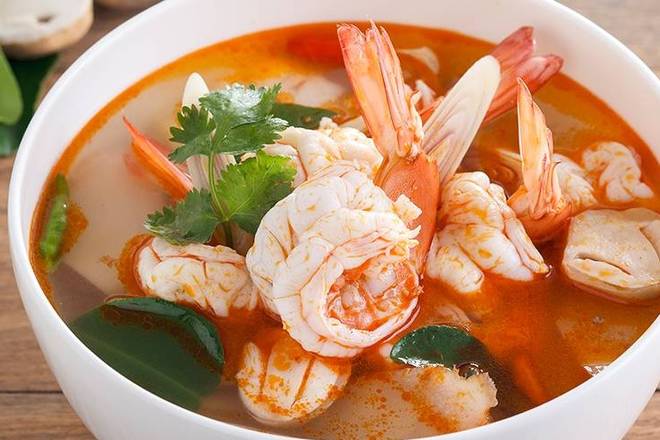 Order Tom Yum Soup food online from Thai 1 Kitchen store, Costa Mesa on bringmethat.com
