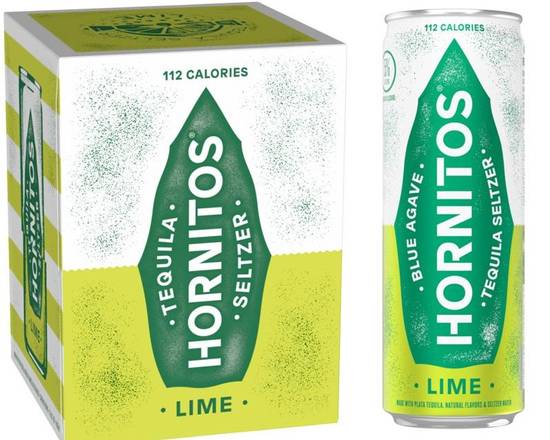 Order Hornitos Lime Tequila Seltzer Cocktail 355ml-4Pk (5% ABV) food online from Golden Ox Liquors store, Saint Augustine on bringmethat.com