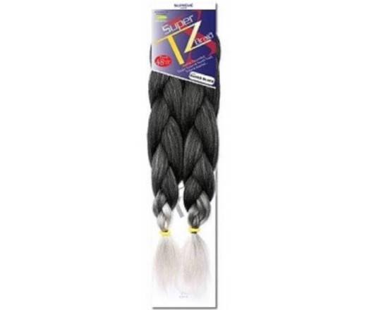 Order Super X "TZ" Braid (Pre-Stretched Braiding Hair) Silver Black food online from iDa Beauty Supply Store store, Middletown on bringmethat.com