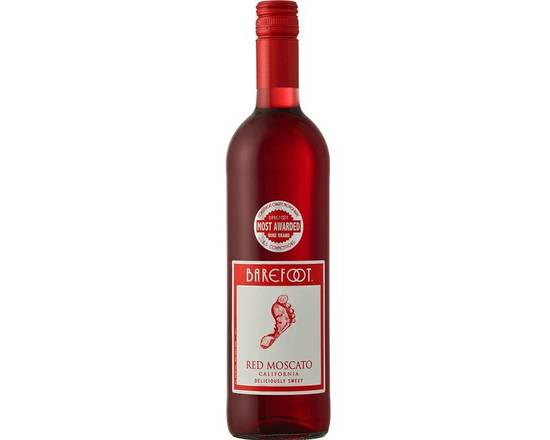 Order Barefoot Red Moscato 750ml (9% ABV) food online from Richmond Food Center store, Richmond on bringmethat.com
