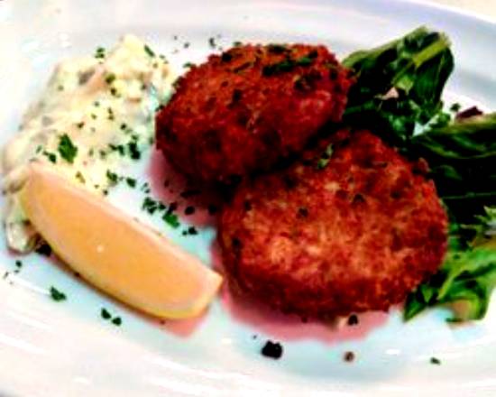 Order Crab Cakes food online from Apres Diem International Coffee House & Bistro store, Atlanta on bringmethat.com